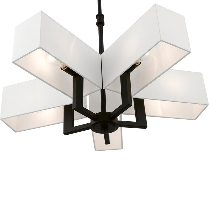 Livex Rubix 42675-04 Chandelier Light - Black