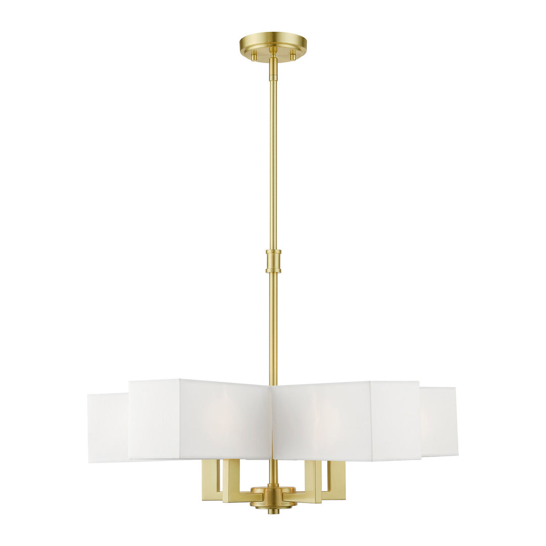 Livex Rubix 42675-12 Chandelier Light - Satin Brass