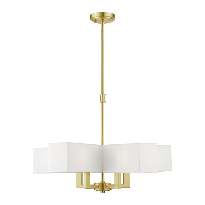 Livex Rubix 42675-12 Chandelier Light - Satin Brass