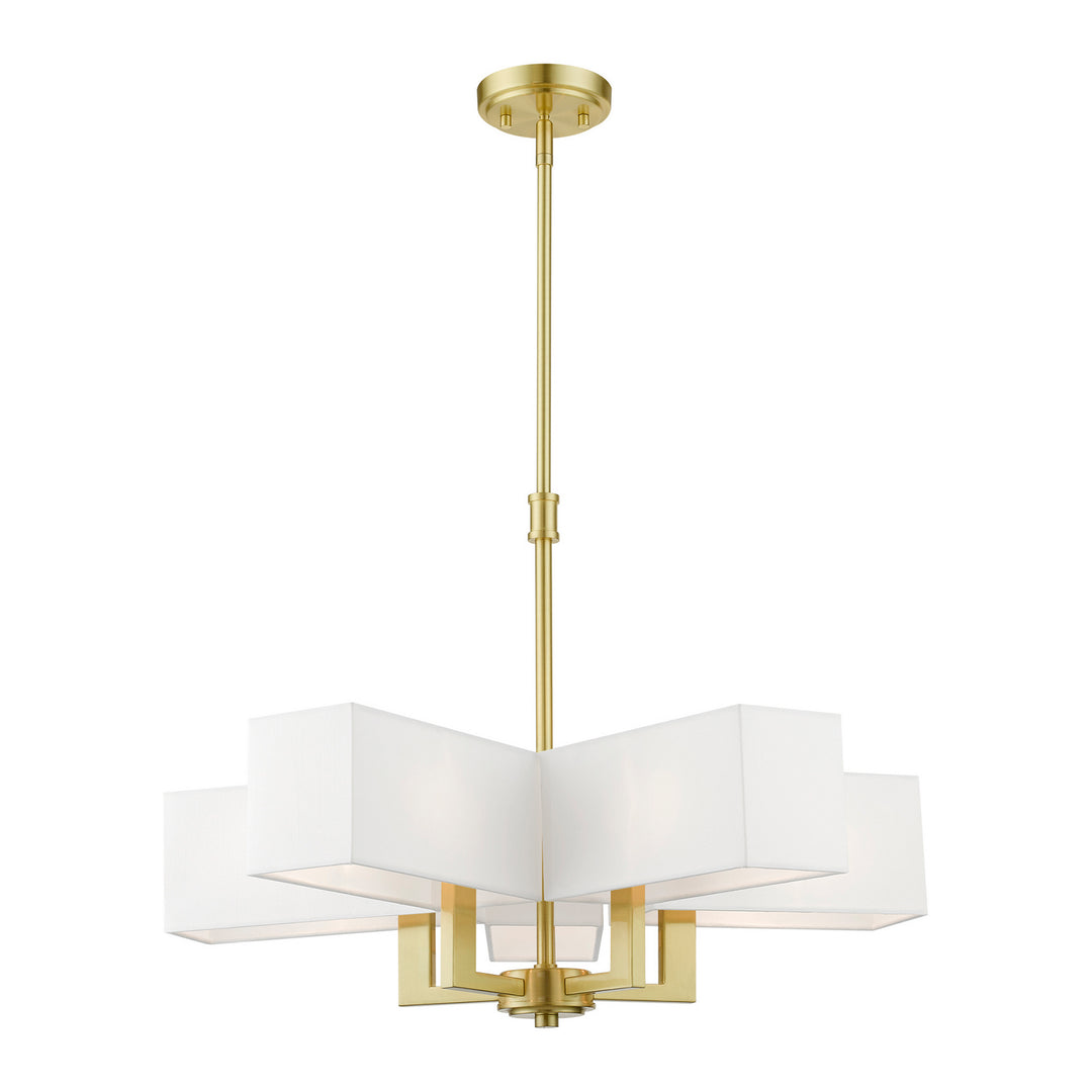 Livex Rubix 42675-12 Chandelier Light - Satin Brass