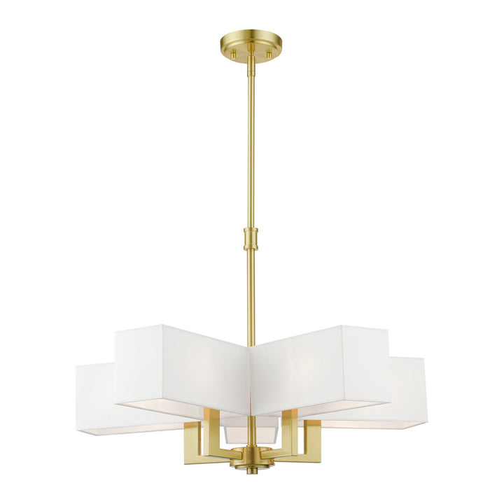 Livex Rubix 42675-12 Chandelier Light - Satin Brass