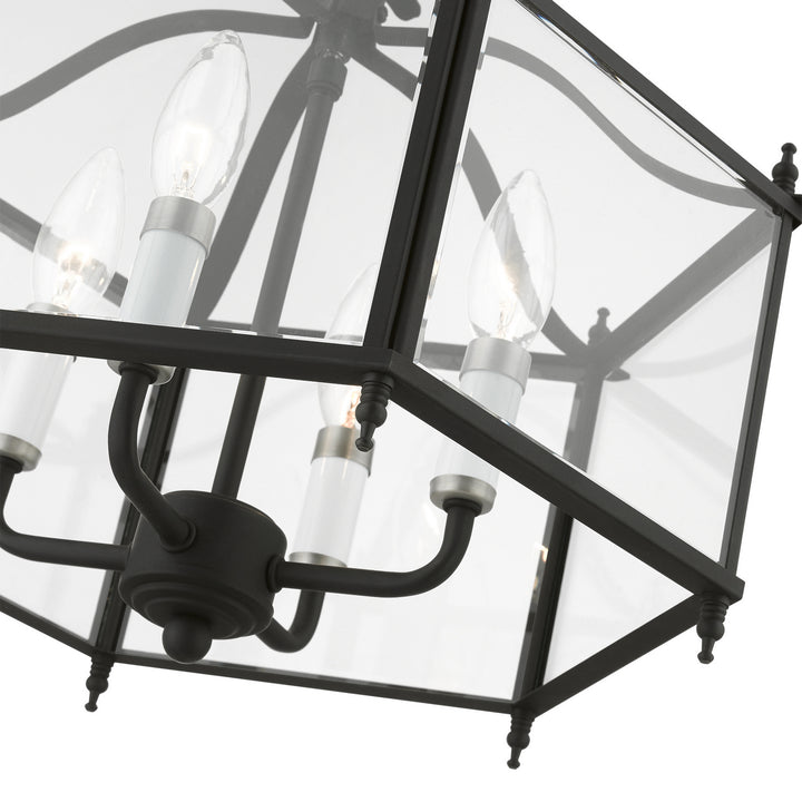 Livex Livingston 4398-04 Chandelier Light - Black w/Brushed Nickel