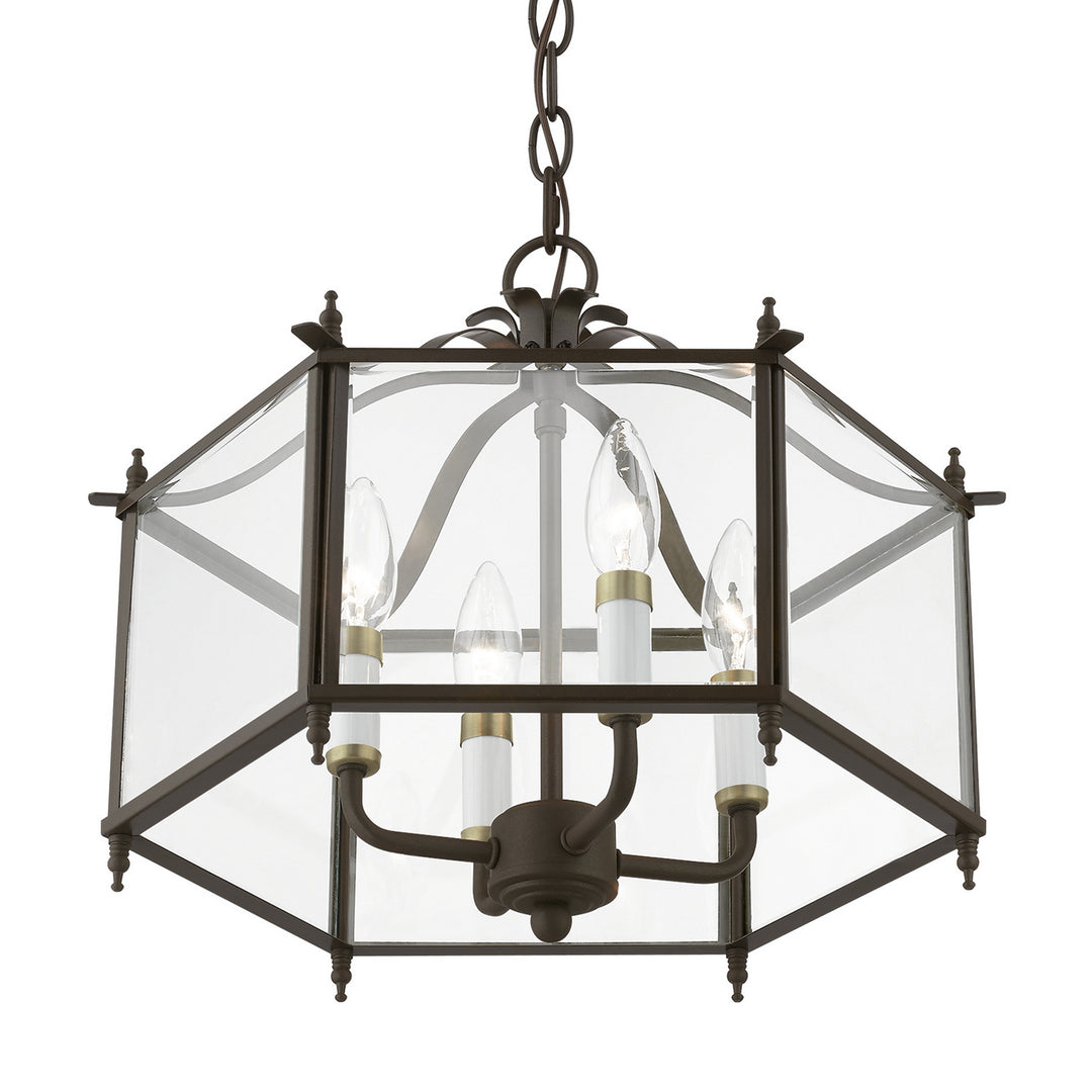 Livex Livingston 4398-92 Chandelier Light - English Bronze w/Antique Brass