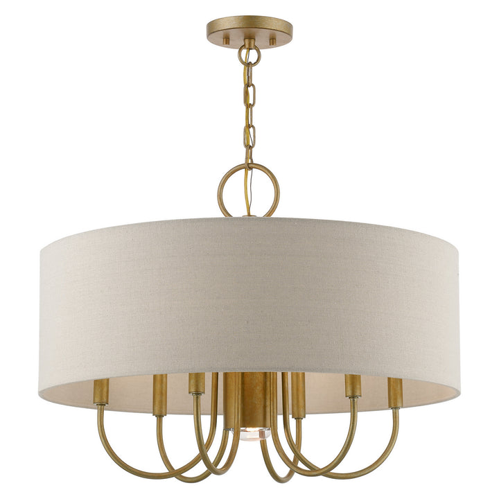 Livex Burnett 45427-48 Chandelier Light - Antique Gold Leaf