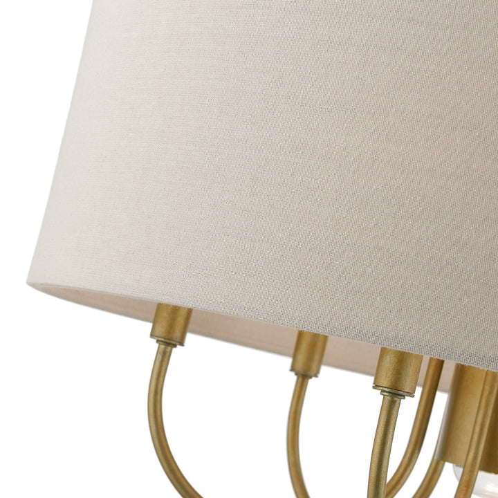 Livex Burnett 45427-48 Chandelier Light - Antique Gold Leaf