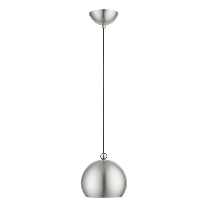 Livex Stockton 45481-91 Pendant Light - Brushed Nickel w/Polished Chrome