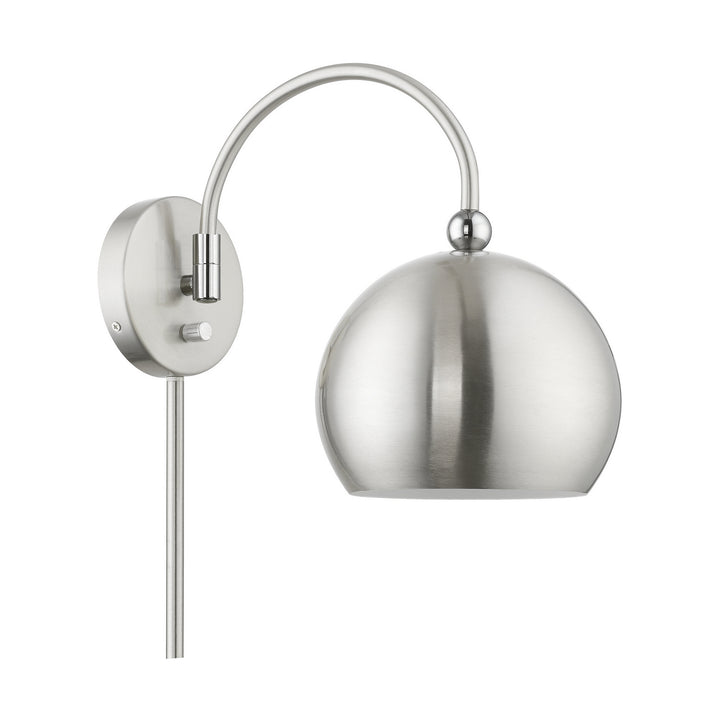 Livex Lighting 45489-91  Stockton Lamp Brushed Nickel W/Polished Chrome