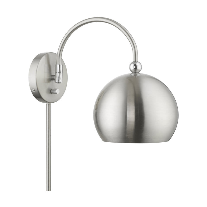Livex Lighting 45489-91  Stockton Lamp Brushed Nickel W/Polished Chrome