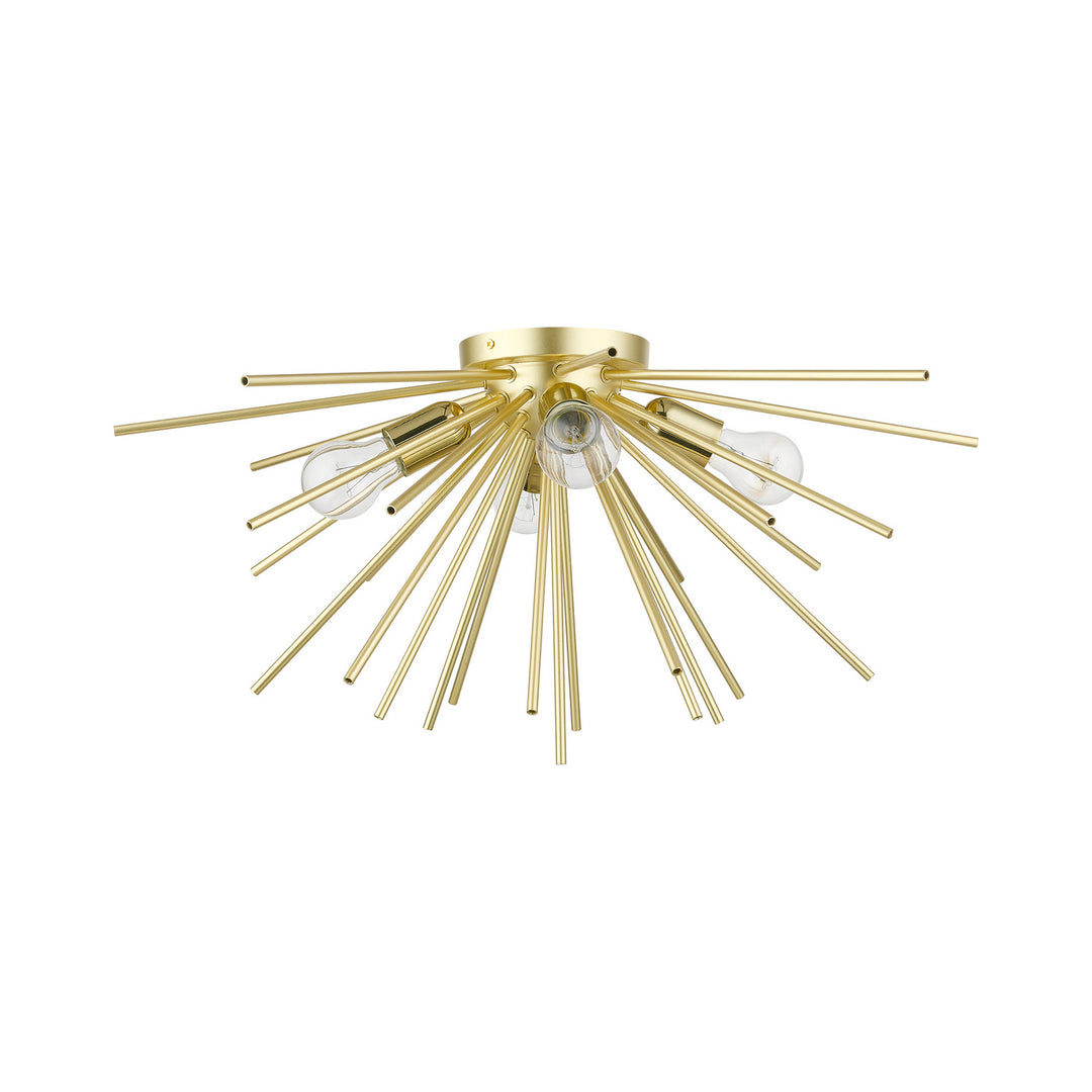 Livex Tribeca 46170-33 Ceiling Light - Soft Gold w/Polished Brass