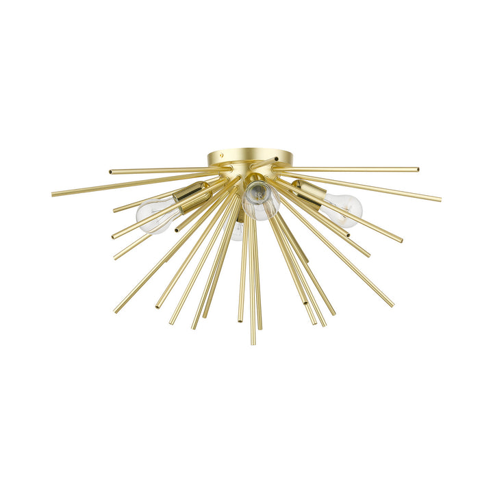 Livex Tribeca 46170-33 Ceiling Light - Soft Gold w/Polished Brass