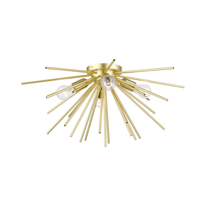 Livex Tribeca 46170-33 Ceiling Light - Soft Gold w/Polished Brass