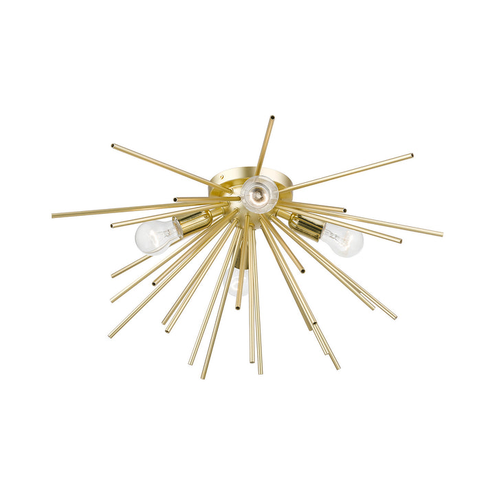 Livex Tribeca 46170-33 Ceiling Light - Soft Gold w/Polished Brass