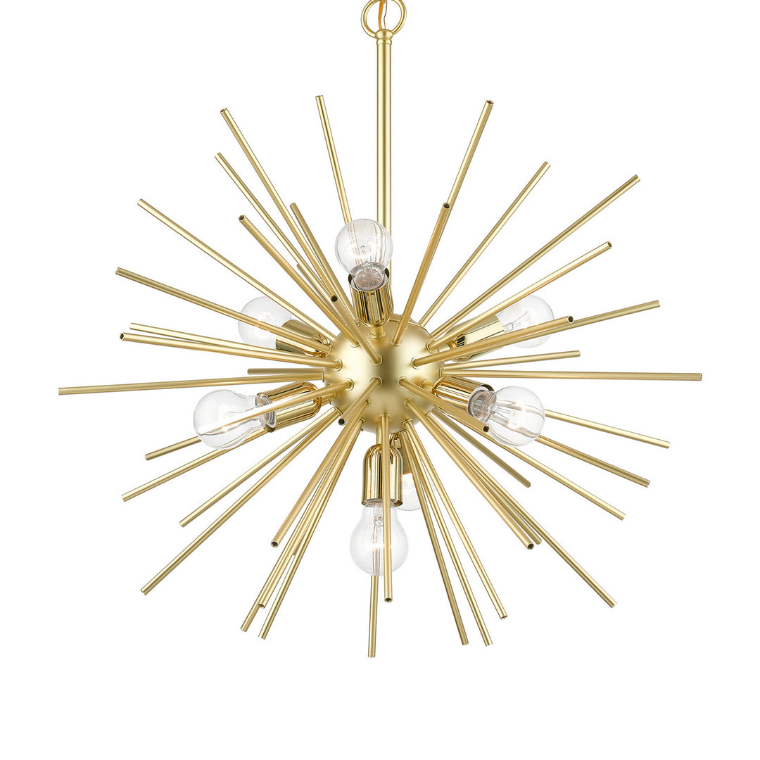 Livex Tribeca 46175-33 Chandelier Light - Soft Gold w/Polished Brass