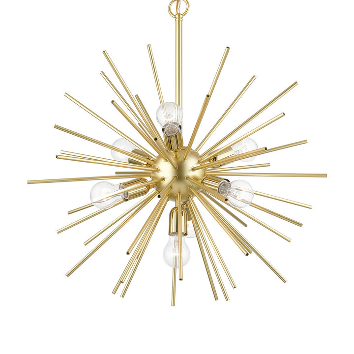 Livex Tribeca 46175-33 Chandelier Light - Soft Gold w/Polished Brass