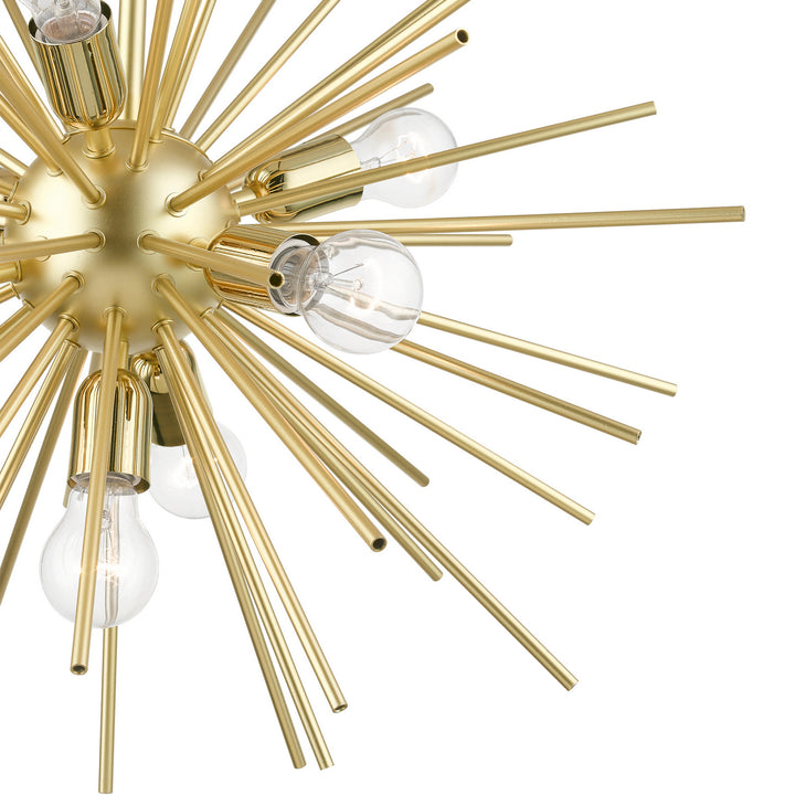 Livex Tribeca 46175-33 Chandelier Light - Soft Gold w/Polished Brass