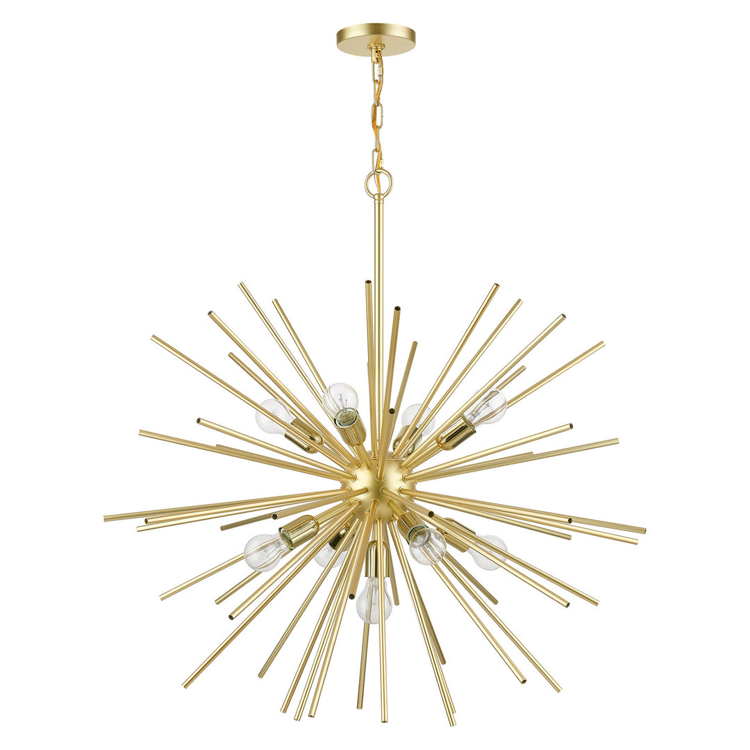 Livex Tribeca 46176-33 Chandelier Light - Soft Gold w/Polished Brass