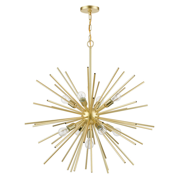 Livex Tribeca 46176-33 Chandelier Light - Soft Gold w/Polished Brass