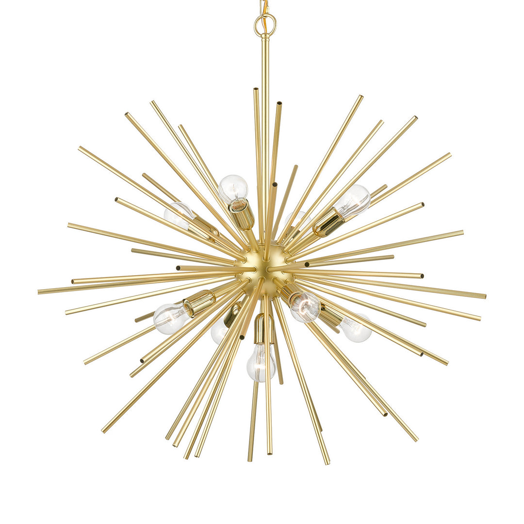 Livex Tribeca 46176-33 Chandelier Light - Soft Gold w/Polished Brass