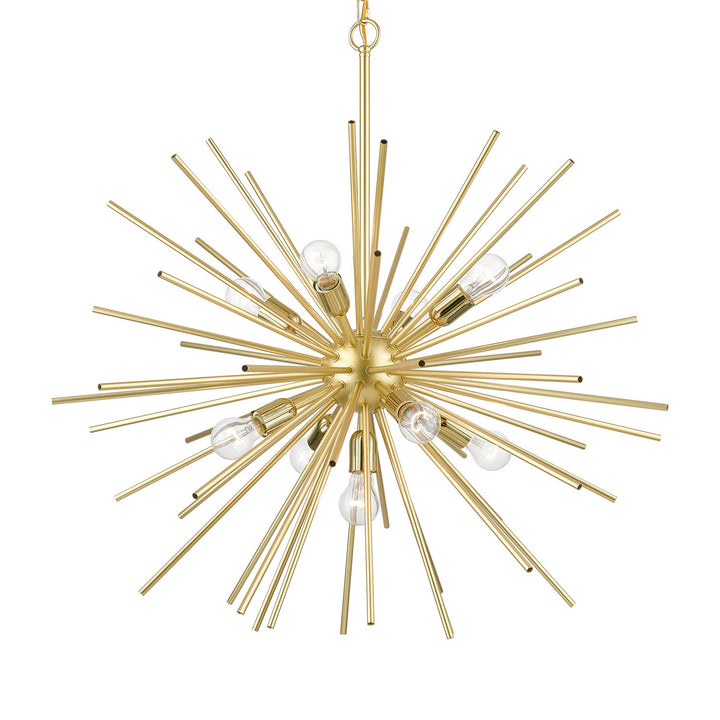 Livex Tribeca 46176-33 Chandelier Light - Soft Gold w/Polished Brass