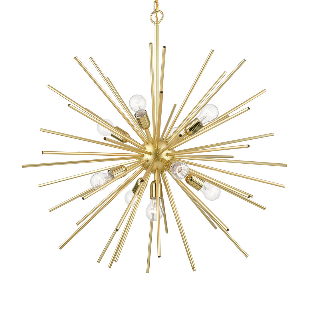 Livex Tribeca 46176-33 Chandelier Light - Soft Gold w/Polished Brass