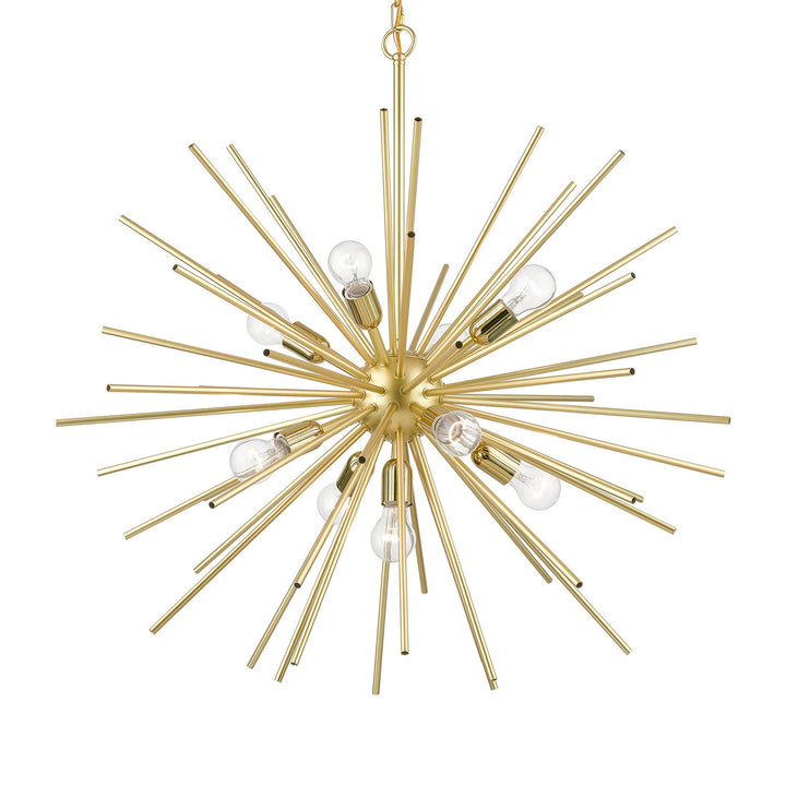 Livex Tribeca 46176-33 Chandelier Light - Soft Gold w/Polished Brass