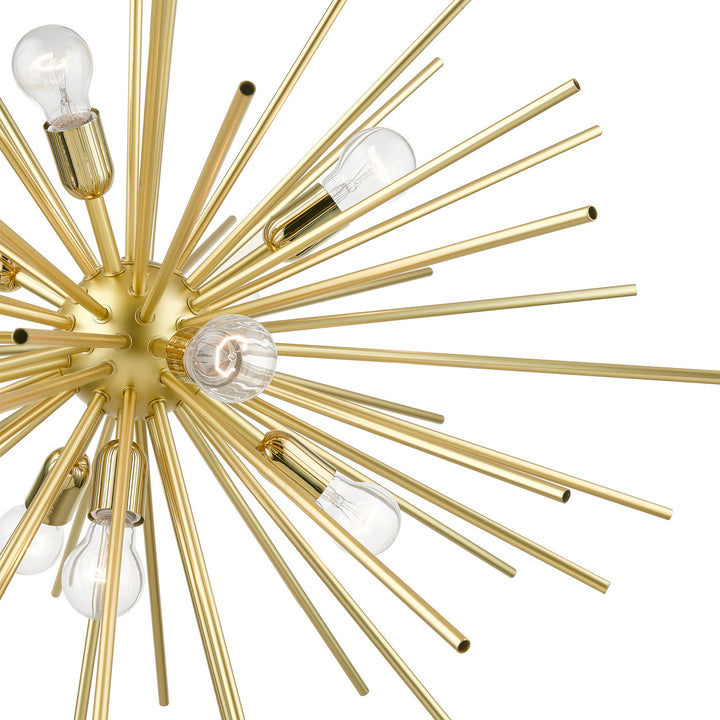 Livex Tribeca 46176-33 Chandelier Light - Soft Gold w/Polished Brass