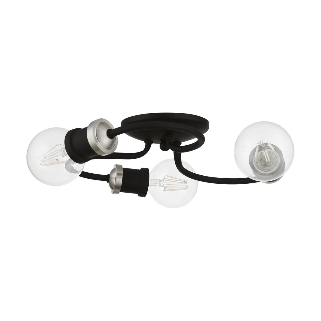 Livex Bromley 46383-04 Ceiling Light - Black w/Brushed Nickel