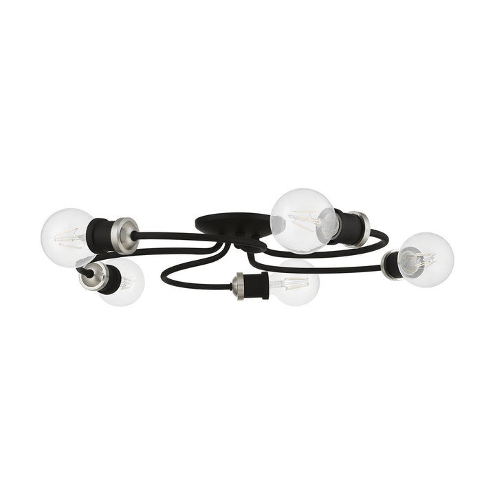 Livex Bromley 46385-04 Ceiling Light - Black w/Brushed Nickel