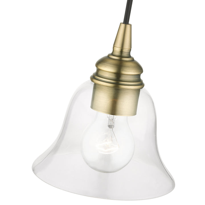 Livex Moreland 46480-01 Pendant Light - Antique Brass