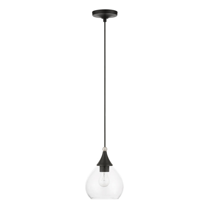 Livex Catania 46501-04 Pendant Light - Black w/Brushed Nickel