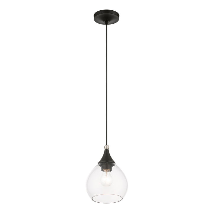 Livex Catania 46501-04 Pendant Light - Black w/Brushed Nickel