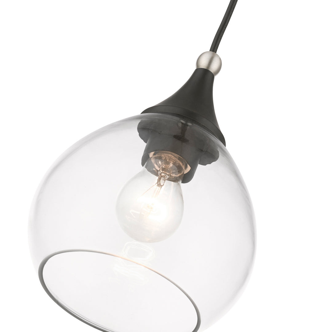 Livex Catania 46501-04 Pendant Light - Black w/Brushed Nickel