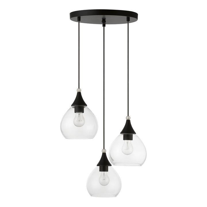 Livex Catania 46503-04 Pendant Light - Black w/Brushed Nickel