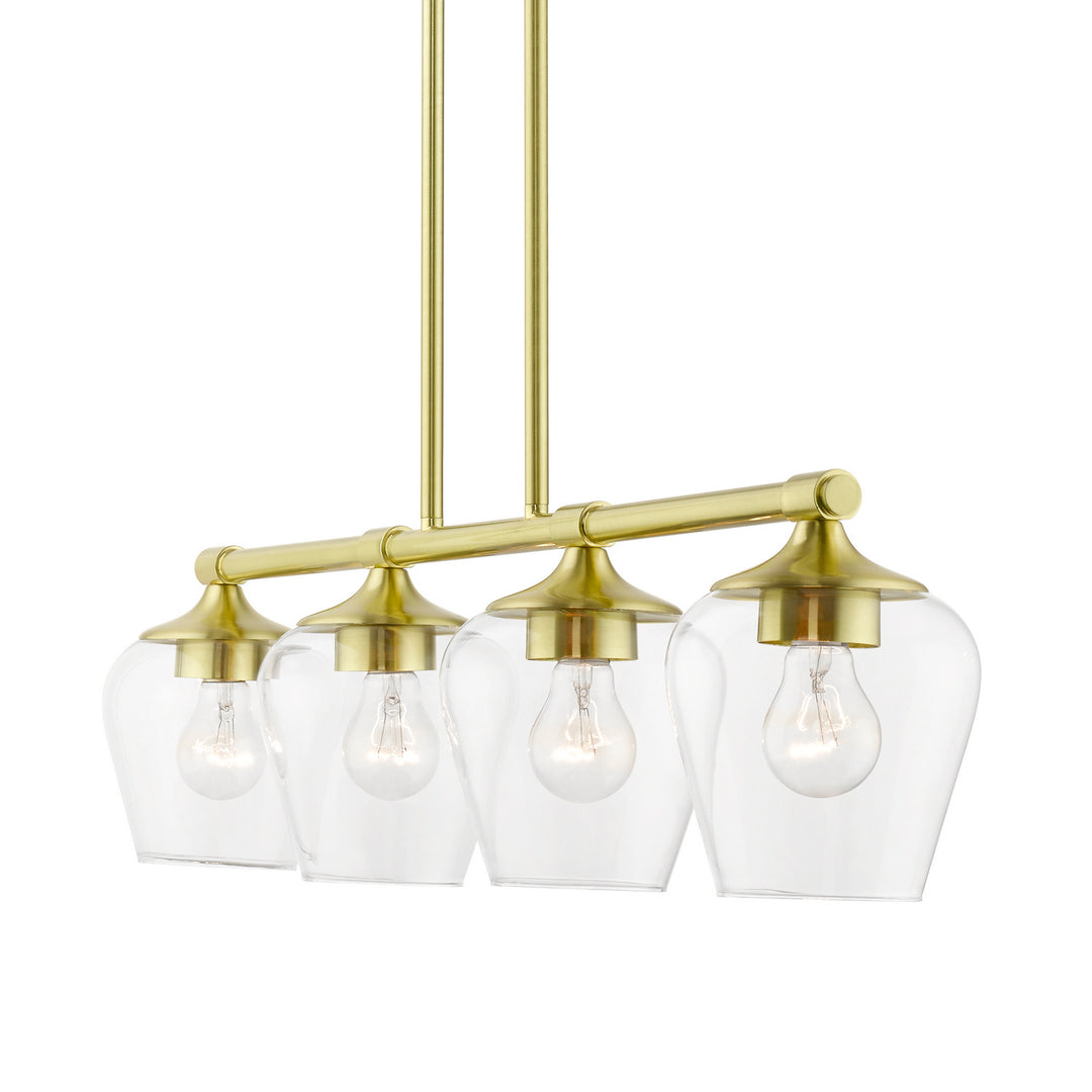 Livex Willow 46724-12 Pendant Light - Satin Brass