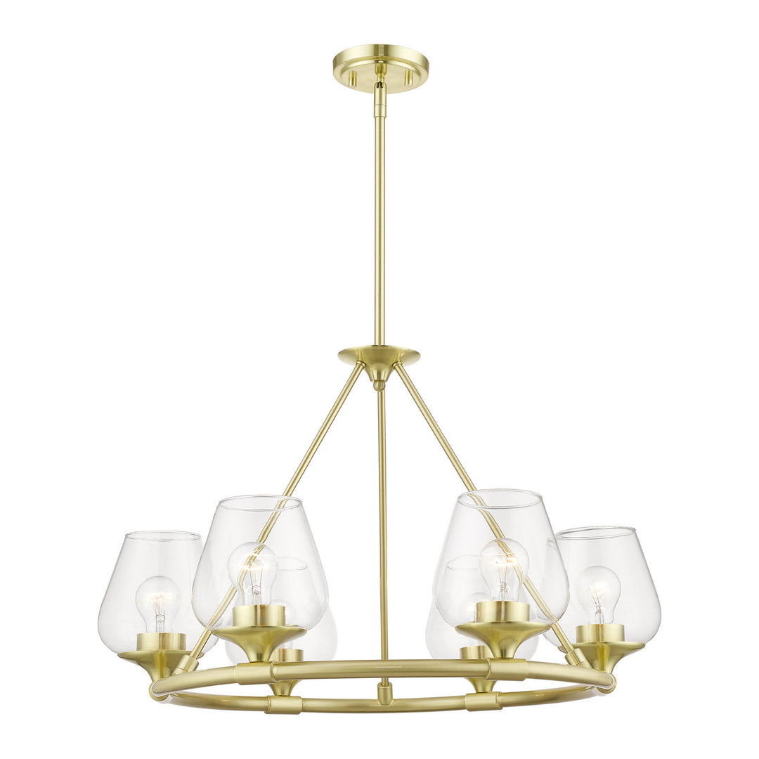 Livex Willow 46726-12 Chandelier Light - Satin Brass
