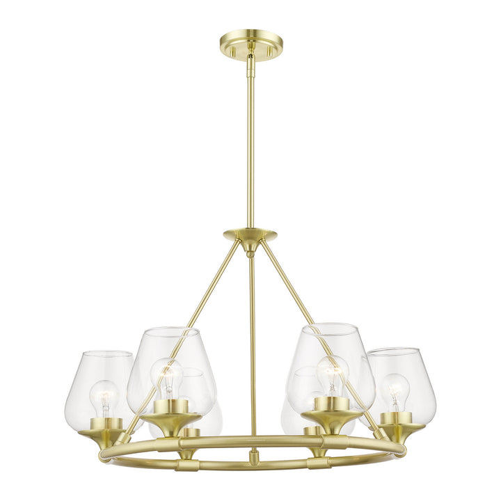 Livex Willow 46726-12 Chandelier Light - Satin Brass