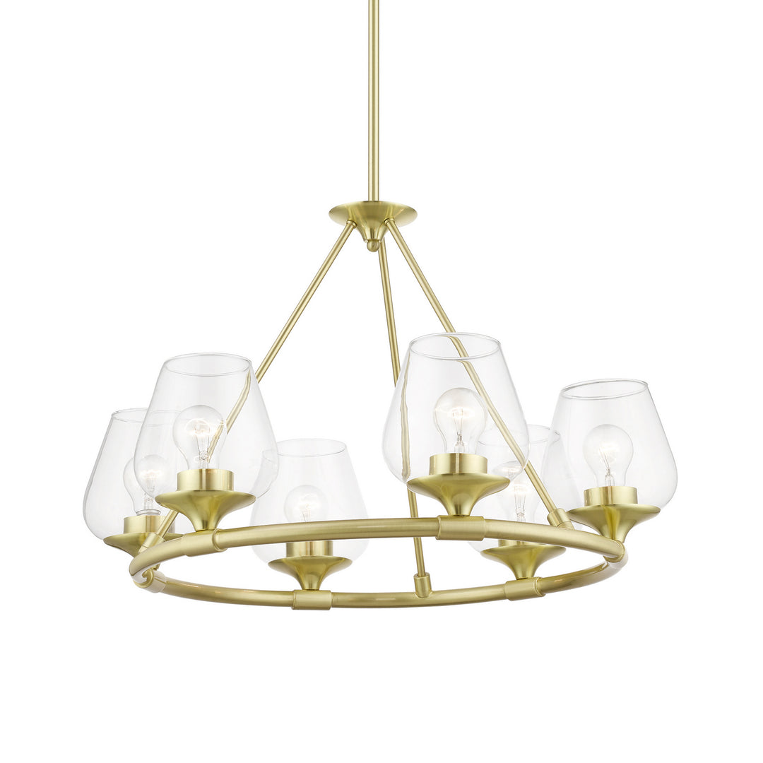 Livex Willow 46726-12 Chandelier Light - Satin Brass