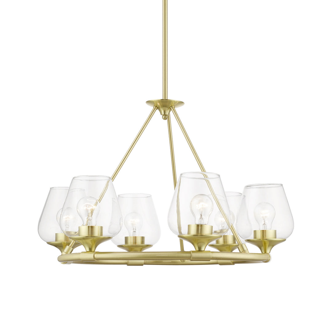 Livex Willow 46726-12 Chandelier Light - Satin Brass