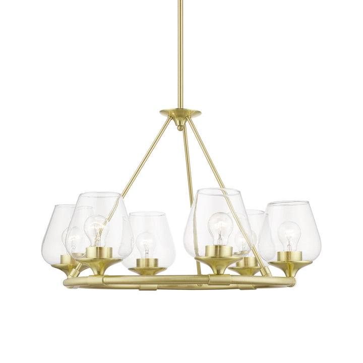 Livex Willow 46726-12 Chandelier Light - Satin Brass