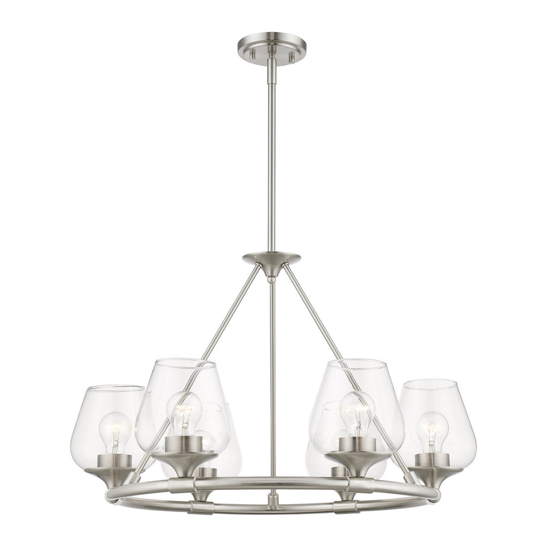 Livex Willow 46726-91 Chandelier Light - Brushed Nickel