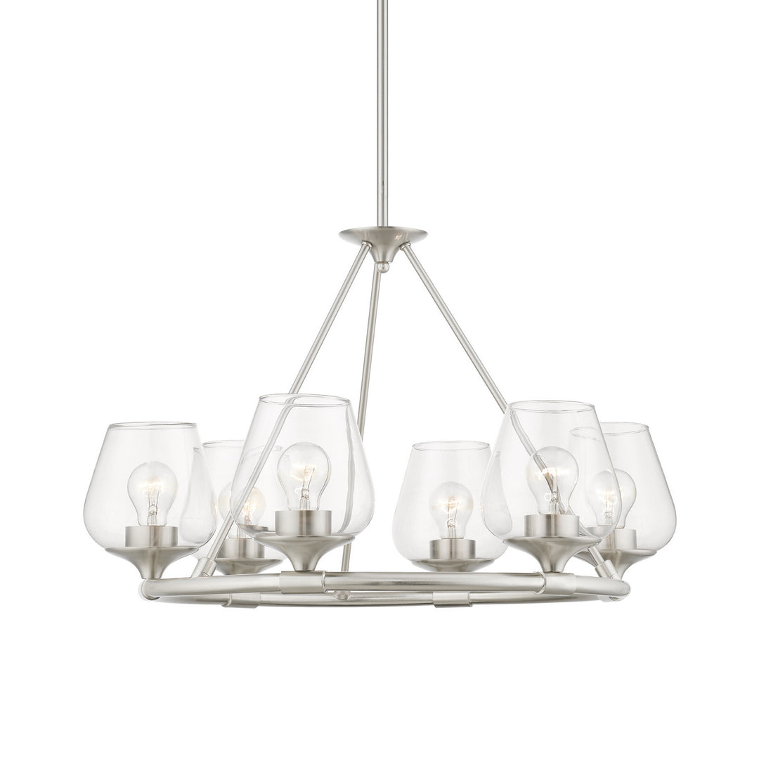 Livex Willow 46726-91 Chandelier Light - Brushed Nickel