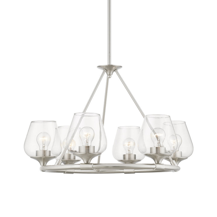 Livex Willow 46726-91 Chandelier Light - Brushed Nickel