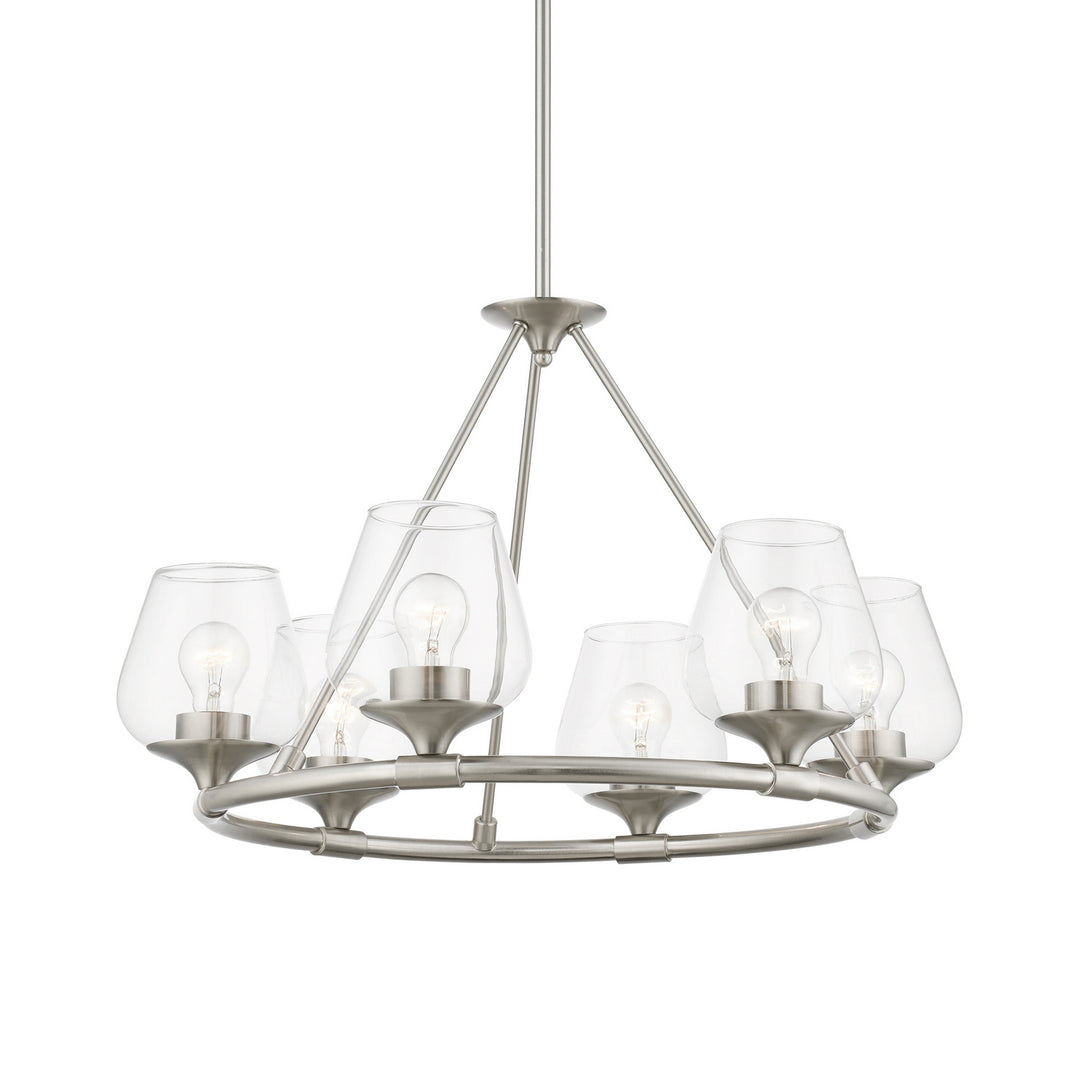 Livex Willow 46726-91 Chandelier Light - Brushed Nickel