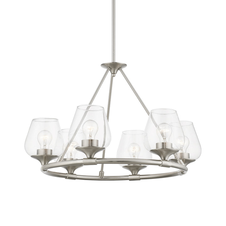 Livex Willow 46726-91 Chandelier Light - Brushed Nickel