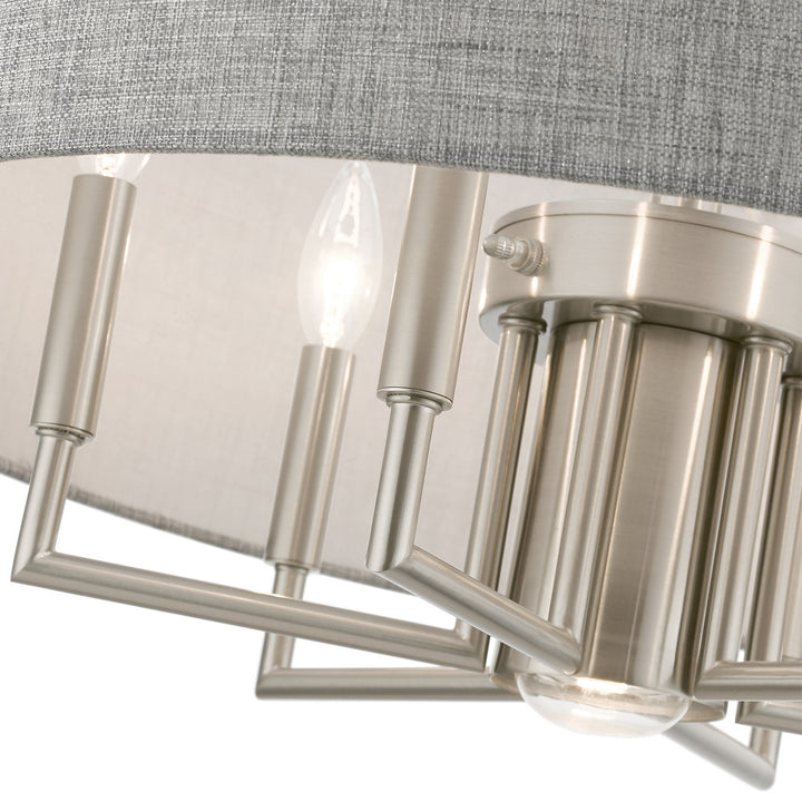 Livex Dakota 46736-91 Chandelier Light - Brushed Nickel