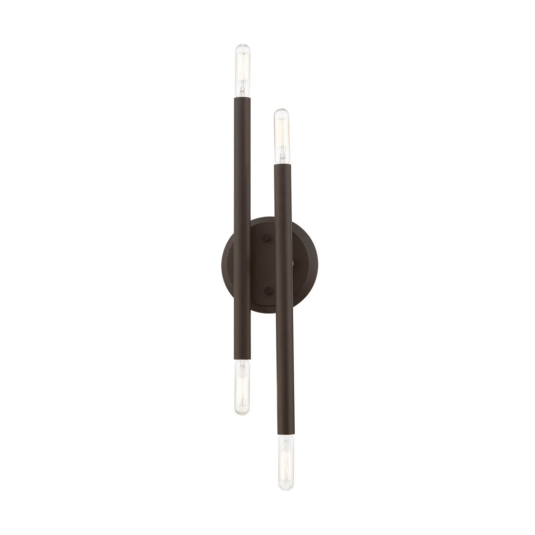 Livex Soho 46771-07 Wall Sconce Light - Bronze w/Antique Brass
