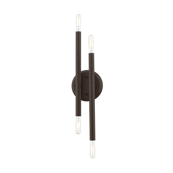 Livex Soho 46771-07 Wall Sconce Light - Bronze w/Antique Brass
