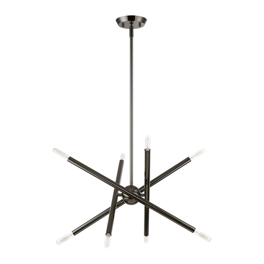 Livex Soho 46774-46 Chandelier Light - Black Chrome