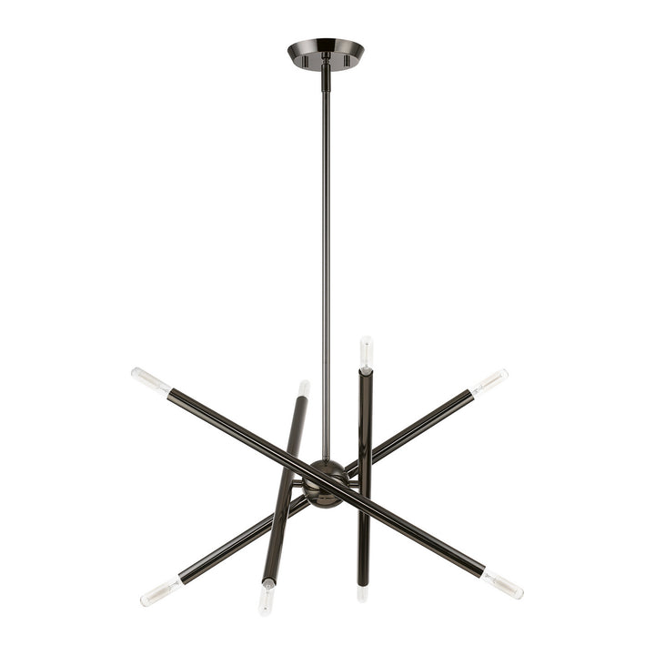 Livex Soho 46774-46 Chandelier Light - Black Chrome