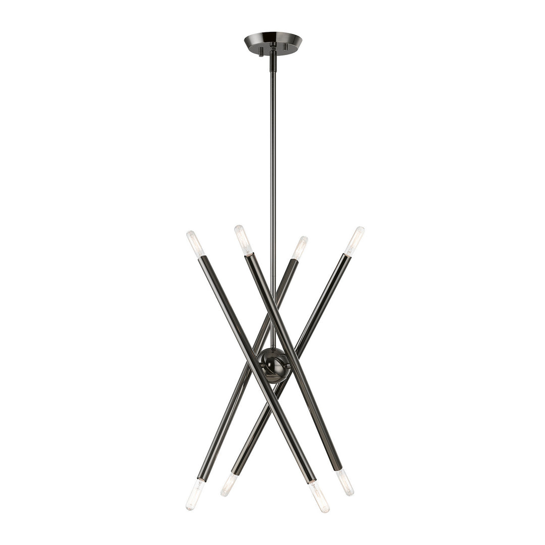 Livex Soho 46774-46 Chandelier Light - Black Chrome